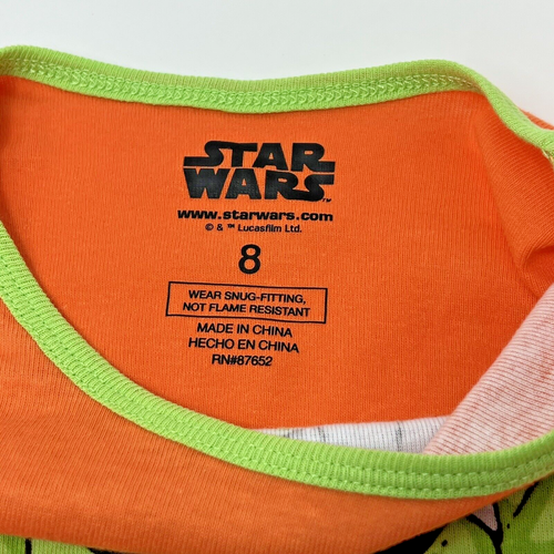 Star Wars Mandalorian Halloween Pajamas Set Kids Size 8 Grogu Sleepwear Disney - Picture 7 of 12