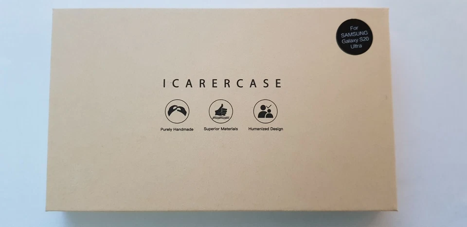 Samsung Galaxy S20 ULTRA Genuine Leather wallet case By Icarer in black — 第 3/4 张图片