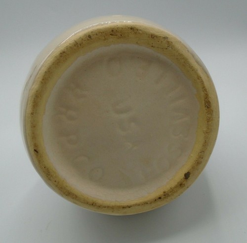 Brocca brocca ceramica Roseville vintage 6 pollici marrone beige - Foto 9 di 9