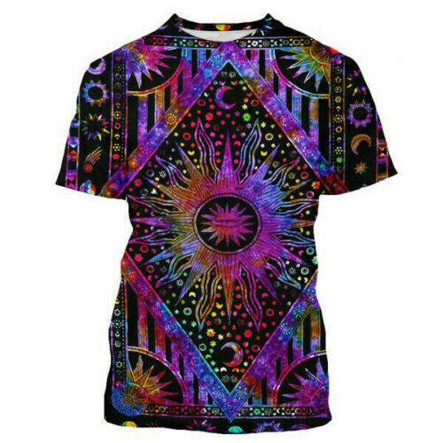Weird Trippy Psychedelic Casual Women Men T-Shirt 3D Print Short Sleeve Tee Top - Picture 11 of 20