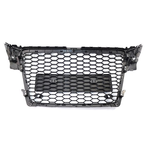 RS4 Style Gloss Black Honeycomb Front Grille Grill for AUDI A4 S4 B8 2009-2012 - Picture 10 of 15