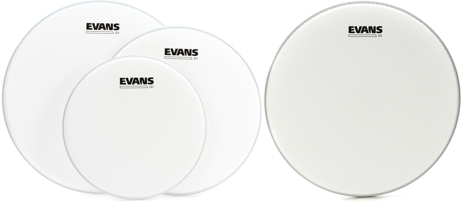 Набор томов Evans G1 с покрытием из 3 предметов - 10/12/14 дюймов + комплект Evans B14G1 Value