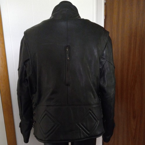 USA Bikers Dream Apparel Damen schwarze Lederjacke mit Innenfutter Größe XXL 2XL - Bild 6 von 10