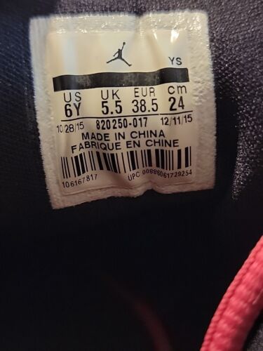 Nike Air Jordan Flight nere/rosa calda 820250-017 ragazze taglia 6~donna taglia 8 - Foto 8 di 9