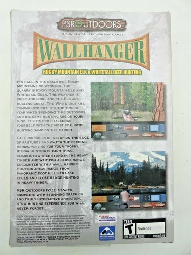 Wallhanger - ELK and Deer Hunting PC game 2004 NEW SEALED - Picture 4 of 4