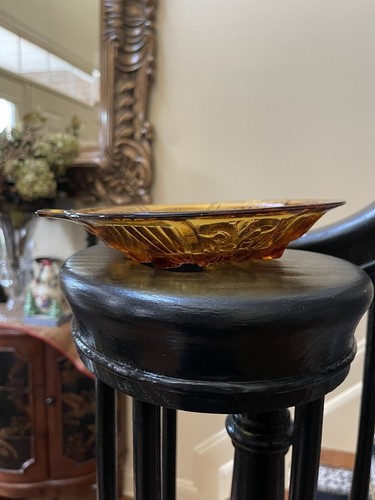 Indiana Killarney Amber Carnival Glass Divided Relish Nut Dish Bowl 8” Vintage - Picture 2 of 24
