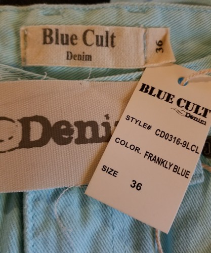 Men’s BLUE CULT Denim 100% Cotton Premium FRANKLY BLUE Jeans ~ 36x32 NEW - Picture 5 of 5