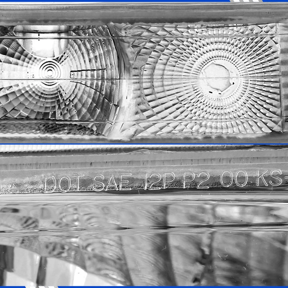 Par de luces de parachoques de señal cristalina Euro para Chevrolet Astro Van 1995-2005 Foto 3 de 4