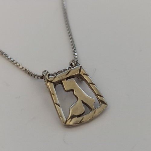 Hebrew Initial G letter Name Necklace Sterling Silver 925 Men's Women Gift Box - Picture 17 of 19