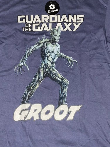 NEW GUARDIANS OF THE GALAXY MARVEL GROOT SIZE YOUTH XL T-SHIRT - Picture 7 of 9