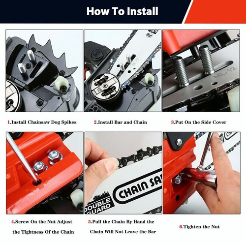 12'' Top Handle Chainsaw 25.4CC Gas Chainsaw Gasoline Powered Chain Saw 1000W - Picture 14 of 22