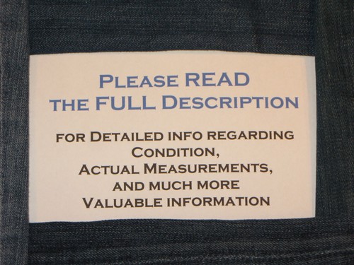 7 For all Mankind Mens Relaxed Jeans Sz 34 X 27 100% Cotton Blue Distressed - Picture 9 of 9
