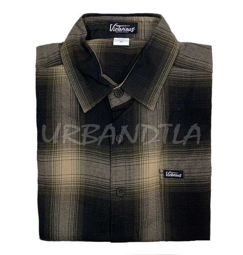 Men's Western Old School Short Sleeve Plaid Checker Flannel Shirt SS30 - Bild 9 von 18