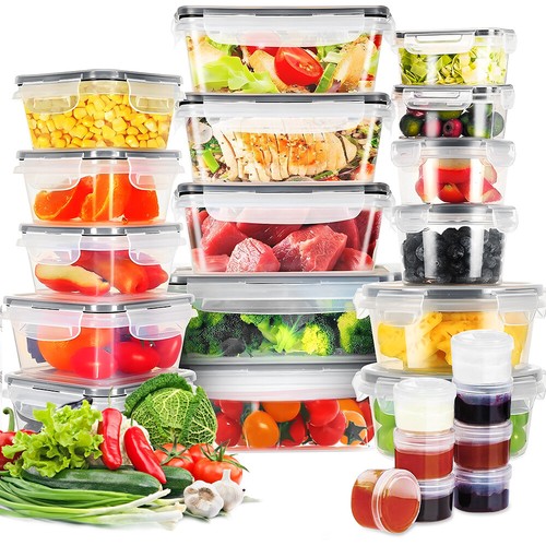 24pcs Kitchen Refrigerator Sealed Storage Box with Lid food Fruits Container Set - Picture 2 of 19