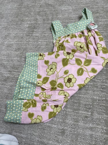 Girls Pink Green Floral Dress Tank Dress Little Girls Ruffle Sz 4 - Bild 11 von 11