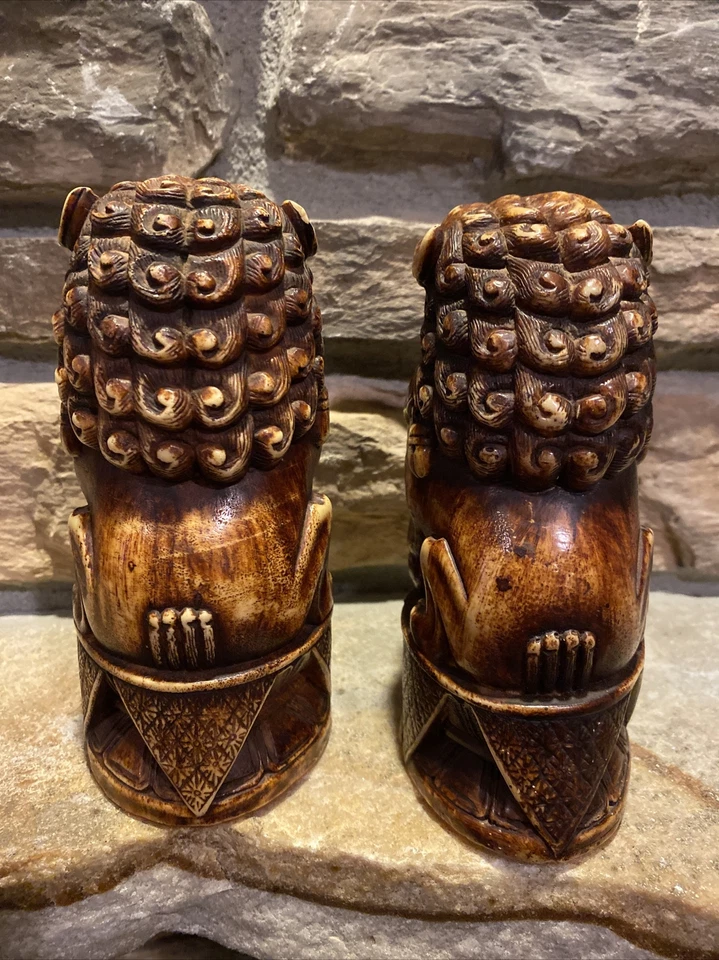 Foo Dogs Vintage Hand Crafted in Italy 1960's Rare Collector Item Male & Female - Image 4 of 4