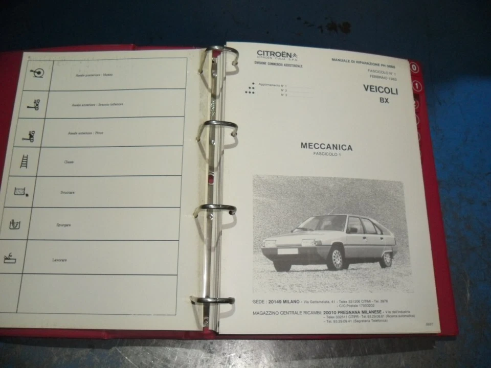 COPPIA MANUALI DI RIPARAZIONE ORIGINALE CITROEN BX - Immagine 2 di 4