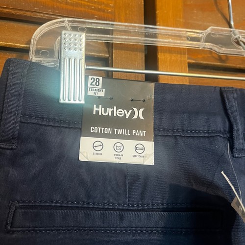 Hurley Herrenhose Größe 28 x 32 blau vorne flach Logo Knopf Münztasche gerade - Bild 6 von 16