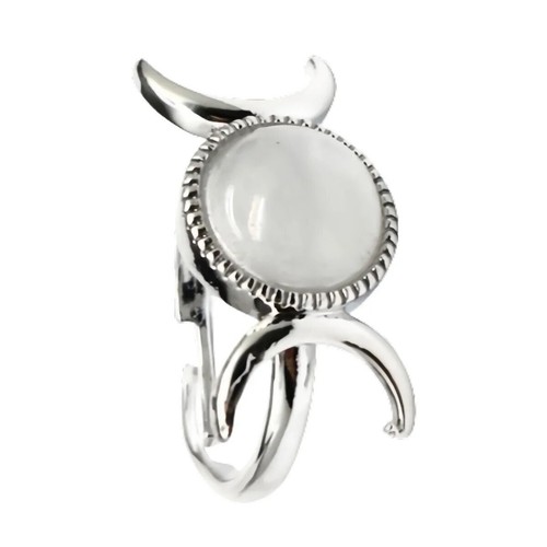 3Pcs Crystal Ring for Women Open Copper Plated White of The Moon Goddess - Picture 23 of 43