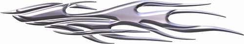 Duo chrome motorcycle go kart race car trailer vinyl graphic decal B763 - Foto 4 di 9
