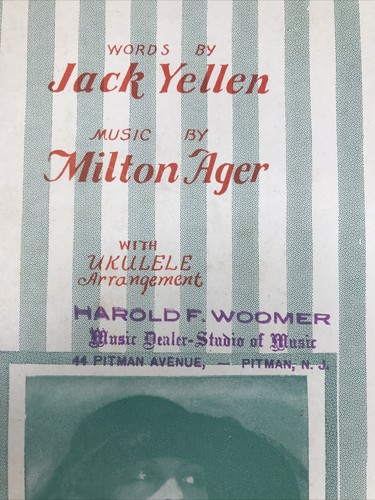 AIN'T SHE SWEET VON JACK YELLEN VERÖFFENTLICHT VON AGER, YELLEN & BORNSTEIN NOTEN - Bild 4 von 7