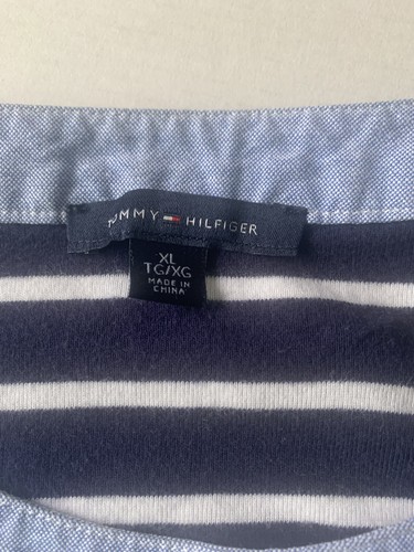 Tommy Hilfiger Blue & White Striped Boat Neck Dress 3/4 Sleeve Size XL - Picture 7 of 8