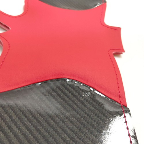 Carbon Fiber Red PU Leather Steering Wheel Hand Sewing Wrap For Tesla Model S/X - Picture 3 of 13