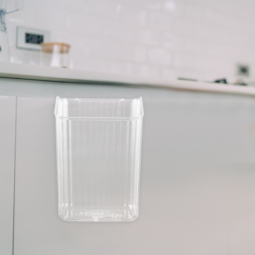 Cesta de almacenamiento de puerta transparente para residuos cestas de baño papel de oficina - Imagen 8 de 12