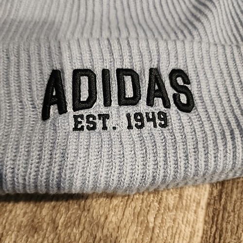Adidas Mens Foundation 3 Inch Fold Beanie Hat Winter Blue - Picture 2 of 4