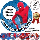 Spiderman Cake Topper Circle Round Personalised Edible Icing