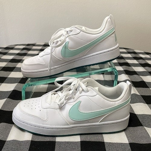 Nike Big Kid Court Borough Low Recraft GS Tenis Zapato Blanco Jade Verde azulado hielo 6.5Y - Imagen 3 de 13