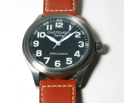 CHOTOVELLI, OROLOGIO PILOTA 17-8 TAN, 47MM, ACCIAIO INOX, QUARZO, LUMINOSO - Foto 3 di 6