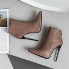 Women's Pointy Toe High Stiletto Heels Ankle Boots Shoes Back Zip Bootie Pumps