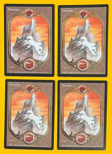 MTG MOUNTAIN (x4) Unglued (OldManMTG 011-620)