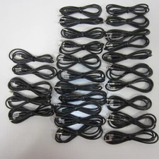 Aux Cable Black 3 feet straight connector 3.5 mm - LOT OF 25