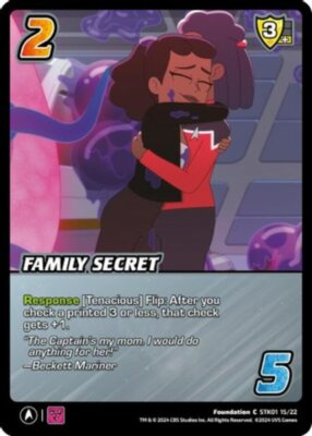 1X-Family Secret - STK01 15/22 - C - Holofoil-CH06:  Star Trek Lower Decks-Unive