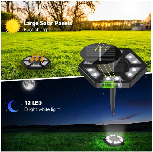 4 Units LED Solar Garden Lights, Automatic Waterproof Fair Light, House Needs - Picture 6 of 11