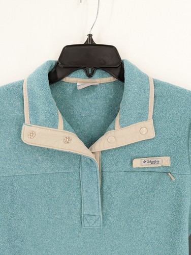 Columbia PFG Women's Teal Green Snap T Pullover Fleece Jacket, XS - Picture 3 of 7