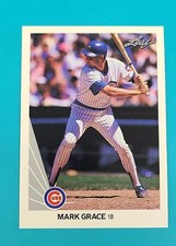 1990 Leaf #137 Mark Grace Chicago Cubs BASEBALL Card 8B