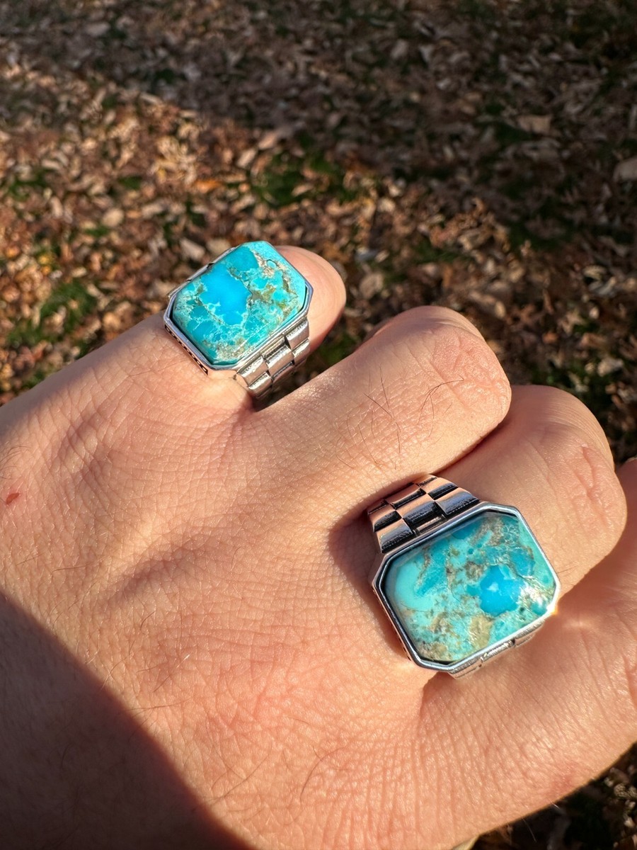 Native american turquoise mens rings sale