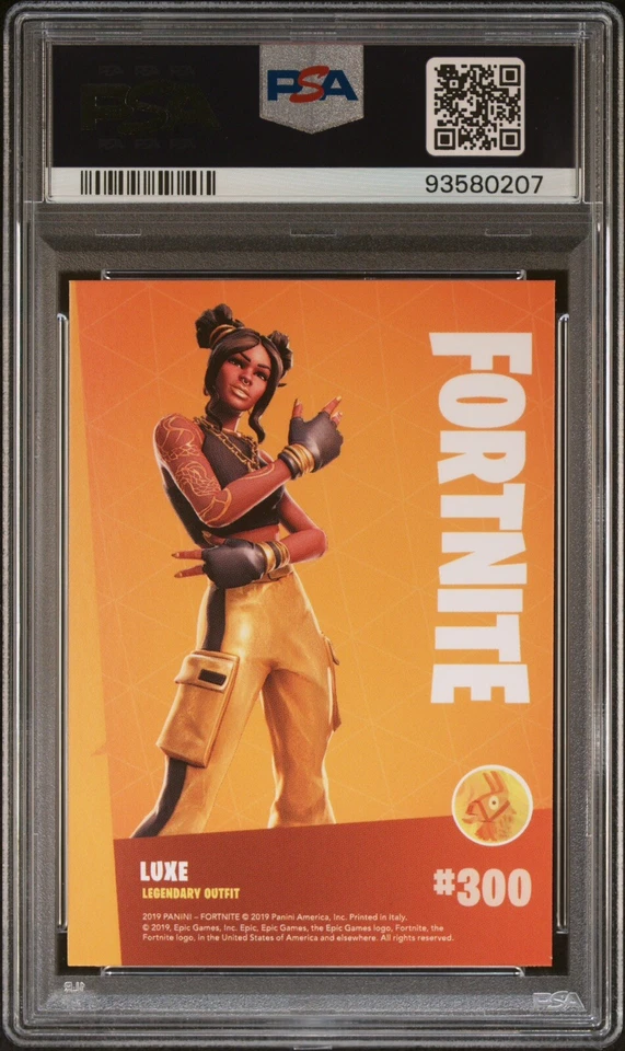 2019 Panini Fortnite Series 1 Italy Luxe #300 Crystal Shard PSA 8 - Image 2 of 2