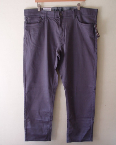 IZOD Jeans Men's Ultraflex waistband Stretch Reg Fit soft touch Gray 40x30 - 第 2/17 張圖片