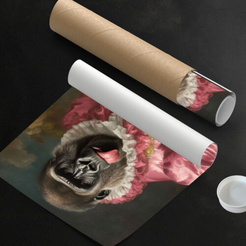 Renaissance Gorilla Kunstdruck, Poster Wanddekoration, Wohnkultur, Tierposter - Bild 3 von 8