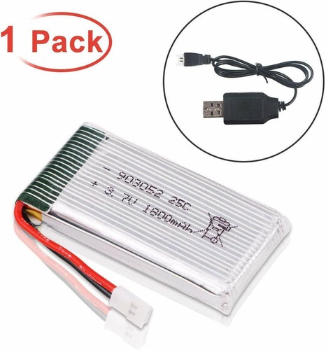 3.7V 1800mah Lipo Battery 25C XH2.54 Plug & USB Charger for RC Drone Quadcopter - Bild 4 von 33