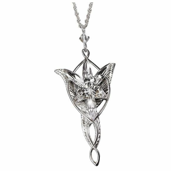 Lord Of The Rings Arwen Evenstar Sterling Silver Necklace Pendant Boxed Lotr - Sterling Silver Arwen Evenstar Pendant Necklace Lord Of The Rings Arwen Evenstar Sterling Silver Necklace Pendant Boxed Lotr - Sterling Silver Arwen Evenstar Pendant Necklace