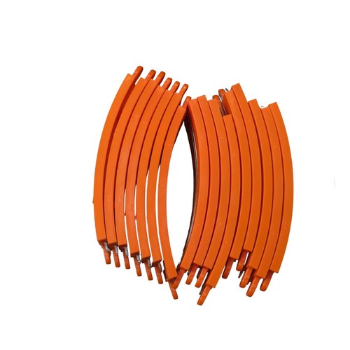 Hot Wheels Slot Car Track Pieces Lot Orange Straight Curve Loop 2016 Plastic - Picture 5 of 7