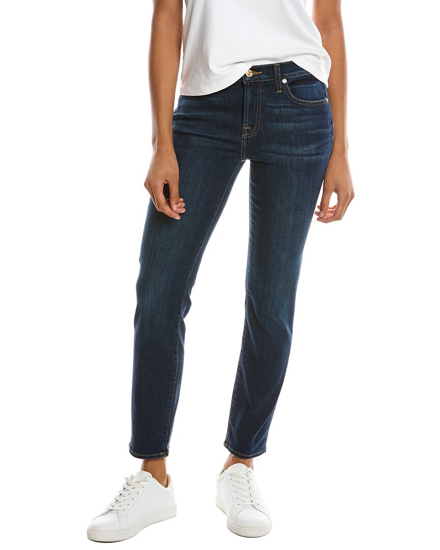 7 For All Mankind Женские джинсы Roxanne с вырезом на щиколотке синие 30