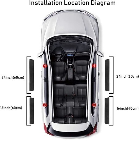 For Nissan Qashqai Car Door Plate Sill Scuff Anti Scratch Sticker Set HOT - Picture 6 of 6