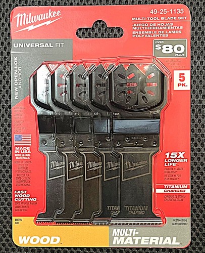 NEW MILWAUKEE  MULTI tool blade set (5 Piece) FOR WOOD & MULTI-MATERIAL
