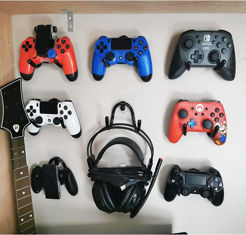 3 Pack Universal Self-Adhesive Game Controller Wall Mount Storage Organizer Stan - Picture 4 of 12